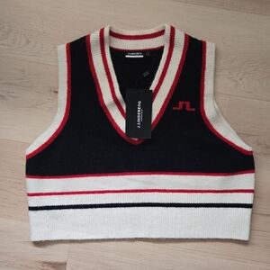 NWT J. Lindeberg Bonnie Knitted Vest, JL Navy, Size XS